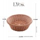 Cesta 21,8x6,5cm De Rattan Plástico Redonda